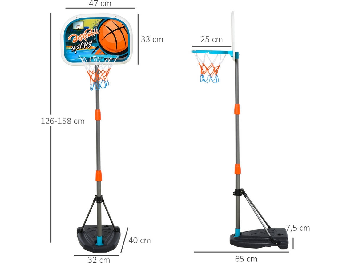 Cesto Basquetebol com Bola e Insuflador, TABELAS