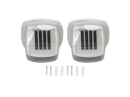 2pcs Luz Solar Parede/Fechadura Transparente Jardim