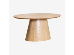 Sklum Mesa De Jantar Oval Extensível 160-200x100 Cm Em Mdf E Folheado Gala Mdf - Folheado De Nogal Madeira Natural