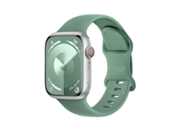 Pulseira de Silicone Halinuia para Apple Watch S1 11/ultra 1 3/se1 2 , Fecho em Formato de Oito, Design Esportivo Respirável,verde Cacto (42 49 Mm)