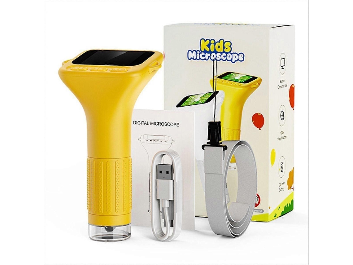 Microscópio Infantil Digital De Mão De 2 Polegadas, Mini Microscópio Portátil 1080p