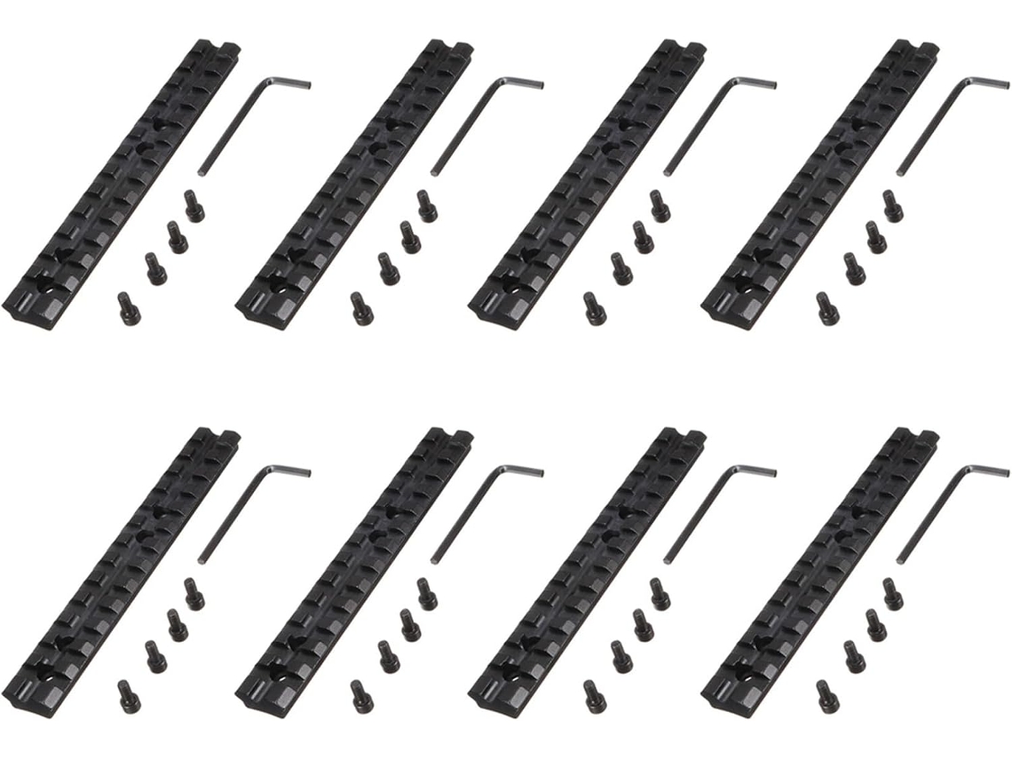 Trilho Picatinny/8x 14cm com 13 Slots Preto SFUSHOS
