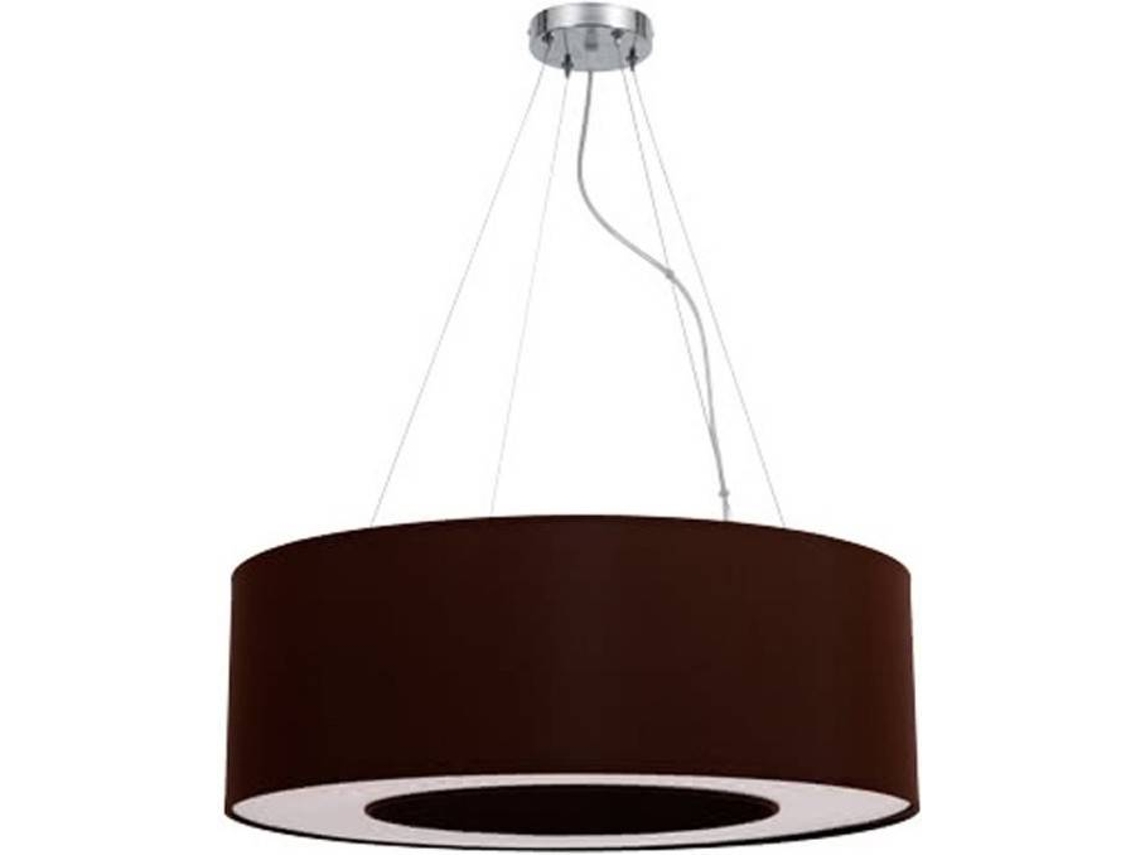 Candeeiro de Teto FABRILAMP Haiti (Cinzento - Metal, Textil - 80 cm)