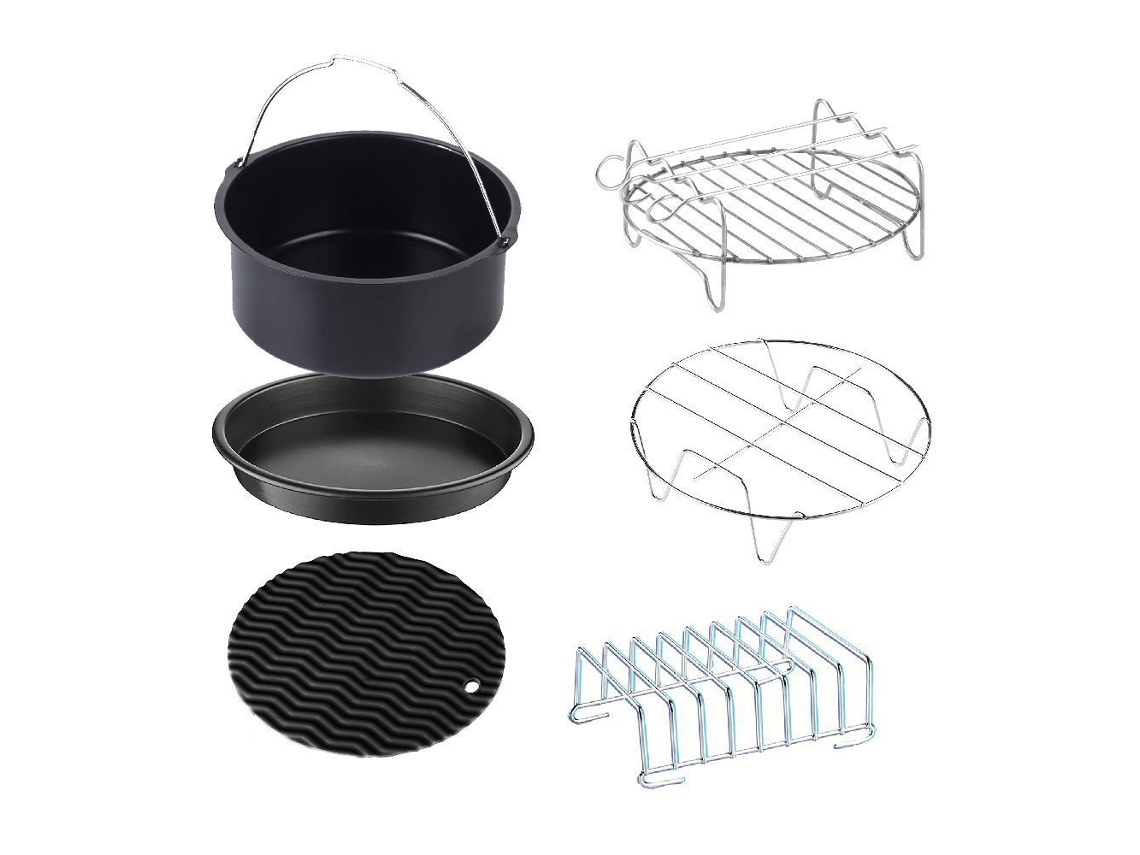 Acessórios Para Airfryer Forma Para Bolo E Pizza Conjunto De 6 Peças Slowmoose