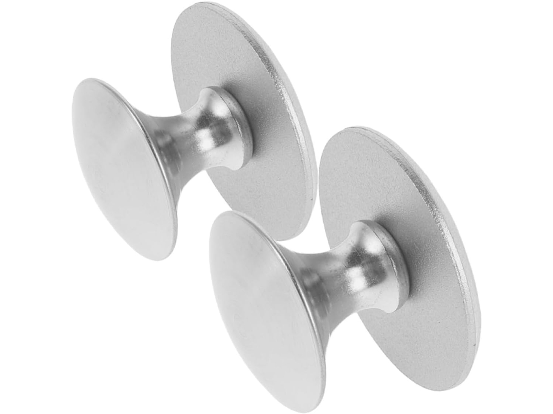 Conjunto De 2 Puxadores Adesivos Em Aço Inoxidável Para Portas De Vidro, Sem Necessidade De Furar, Com Ventosas.