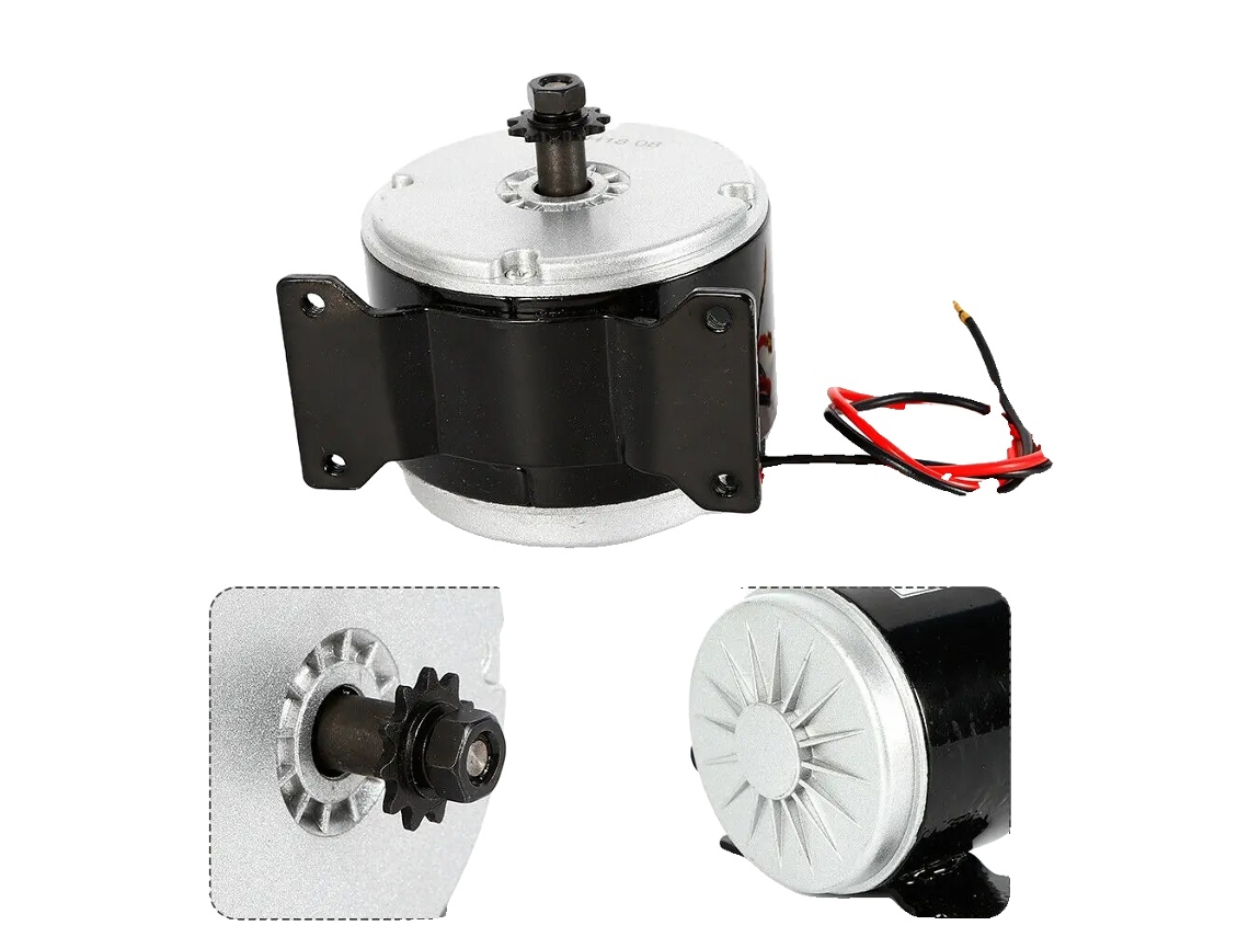 Motor Elétrico Com Escova, Potência De 250w, Dc24v, Preto Oem