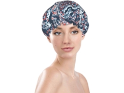 Touca De Banho Feminina, Reutilizável, Impermeável, Dupla Camada, Com Elástico, Para Cabelos Longos, Estampa Paisley Nº