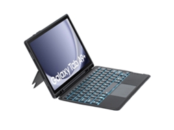 Capa de Teclado Bluetooth para Samsung Galaxy Tab A9 Plus 11sm x210/216/2182023 com Retroiluminação de Toque Dividido,português, Preto XIAOMOYU