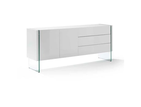 Aparador Mdf Blanco Modelo Sicilia MOMMA HOME (lanco Brillo - Aglomerado -180x49x77 cm)