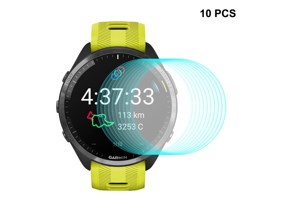 10 unidades para Garmin Forerunner 965 ENKAY 0,2 mm 9H protetor de tela de vidro temperado filme de relógio
