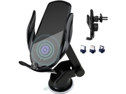 2026 carregador Sem Fio para Carro 15w, Suporte Automático, Compatível com Iphone 14/13, Samsung S23/s22, Etc