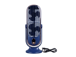 Ventilador de Mesa Torre Usb 1800mah Motor Brushless Oscilação 5 Velocidades Silencioso Azul