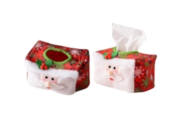 Conjunto De 2 Porta-lenços De Papel Para Carro Com Tampa, Organizador E Bolsa Para Armazenamento, Decoração De Natal Vermelho