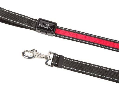 Coleira para Cães NUMAXES Luz LED (Vermelho - 155cm - Nylon - L - Porte Grande)
