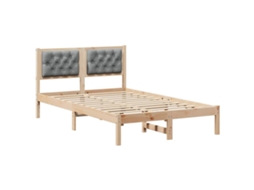 Estrutura de Cama com Cabeceira Cinzento Claro 135x190 cm MAISON EXCLUSIVE