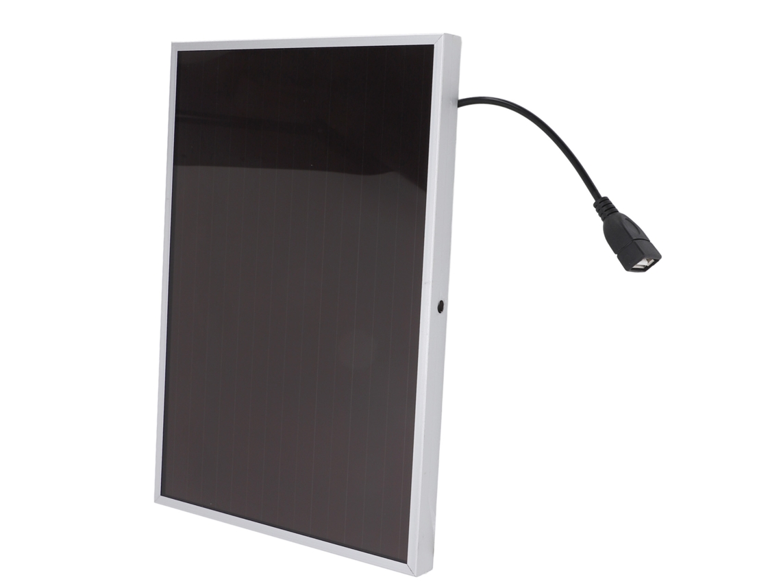 Painel Solar 20w 12v Com Moldura Alumínio Usb Resistente A Altas Temperaturas Incombustível