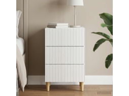 Vidaxl Armário De Cabeceira Com Gaveta Branco 43 X 41 X 66,5 Cm