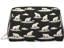 Nécessaire Branca com Estampa de Urso Polar | S/MARCA