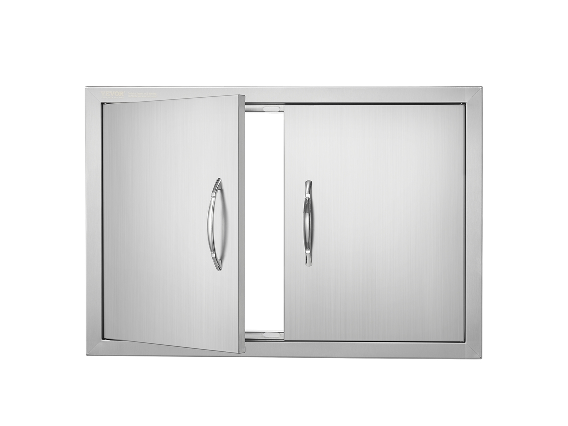 VEVOR 711X482 Mm Porta de Acesso À Ilha de Churrasco Ao Ar Livre Porta de Cozinha de Aço Inoxidável