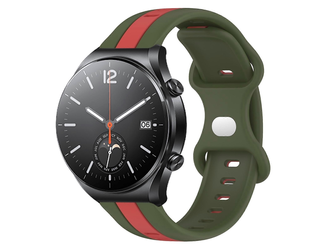 Pulseira De Silicone Bicolor Com Fecho Borboleta De 22 Mm Para Xiaomi Mi Watch S1