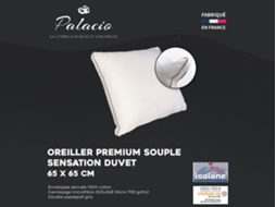 Almofada Auxence PALACIO (Branco - Tecido e veludo - 65x65x cm)