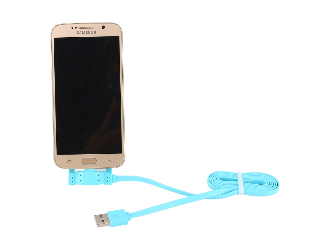 Base de Cabo de Carregamento Samsung Micro Usb Azul EOOCOO com transmissão de Alta Velocidade