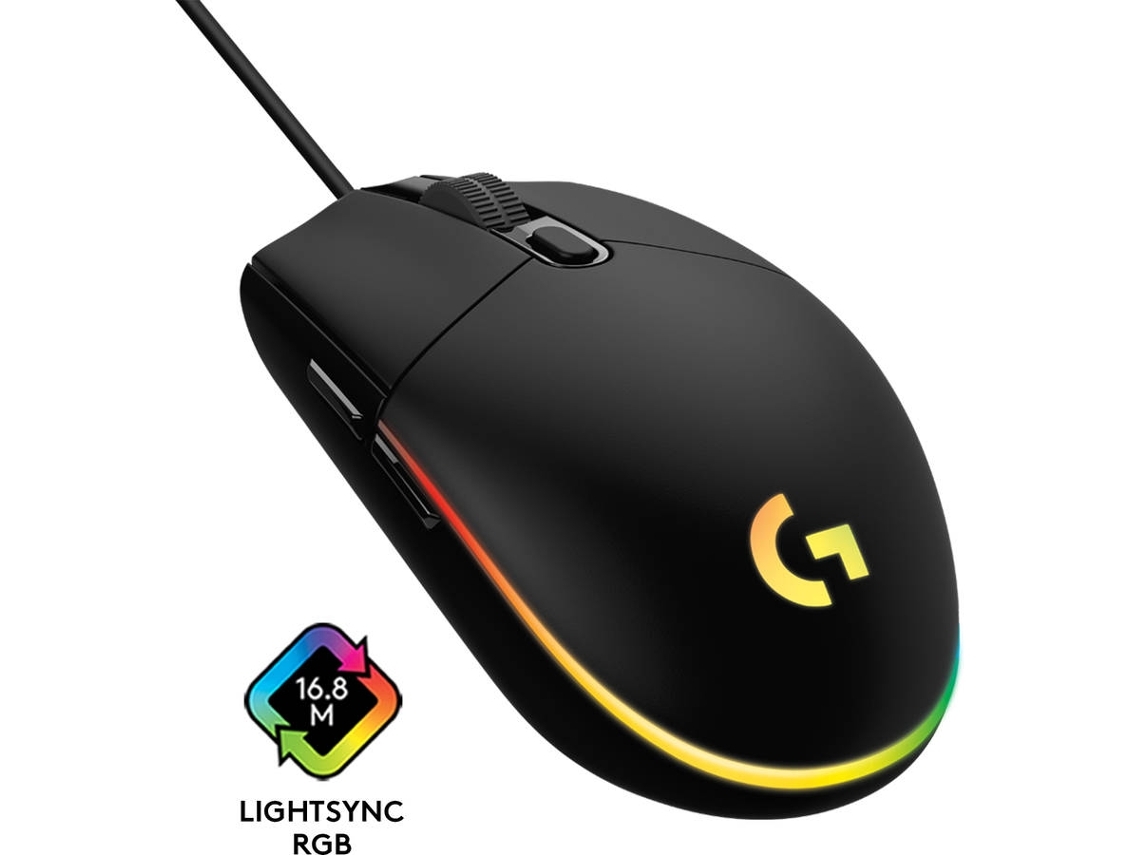 Rato Gaming LOGITECH G203 (Outlet Caixa Aberta - 8000 dpi - Preto)