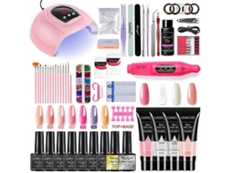 Kit De Manicure Com Lâmpada, Secador E Broca De Unha, Gel Para Unhas, Conjunto De Esmalte Em Gel. Ly Ebike