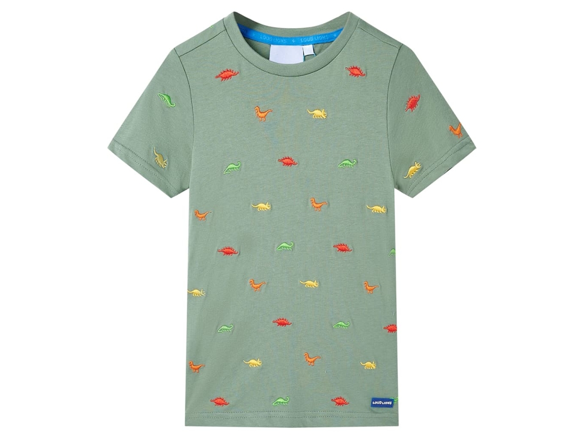 T-shirt De Manga Curta Para Criança Caqui 116