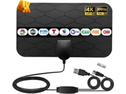 Antena Digital Hd Interna Para Tv Com Recepção De 360°, Compatível Com 4k E 1080p