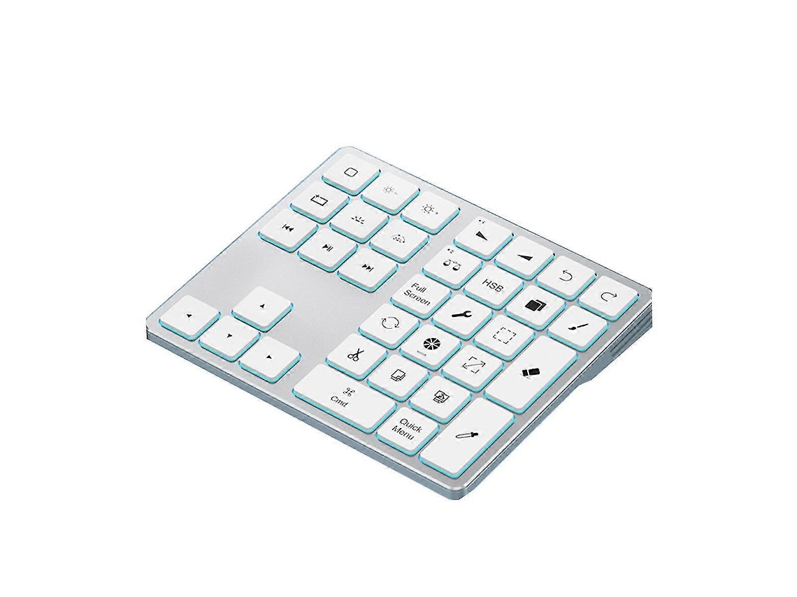 Teclado Bluetooth Com Luz De Fundo Para Procreate, Teclado Numérico Recarregável, Atalhos De Desenho Para Grap Everley891