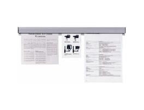 Papierklemmschiene, Selbstklebend, Länge 580 Mm Kunststoff, Beliebig Erweiterbar, Wandmontage Mit Schrauben (p Franken