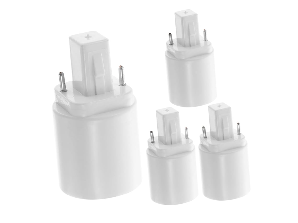 Adaptador De Soquete De Lâmpada G24d Para E27, Pacote Com 4 Unidades, Compatível Com Led E Halogênio.
