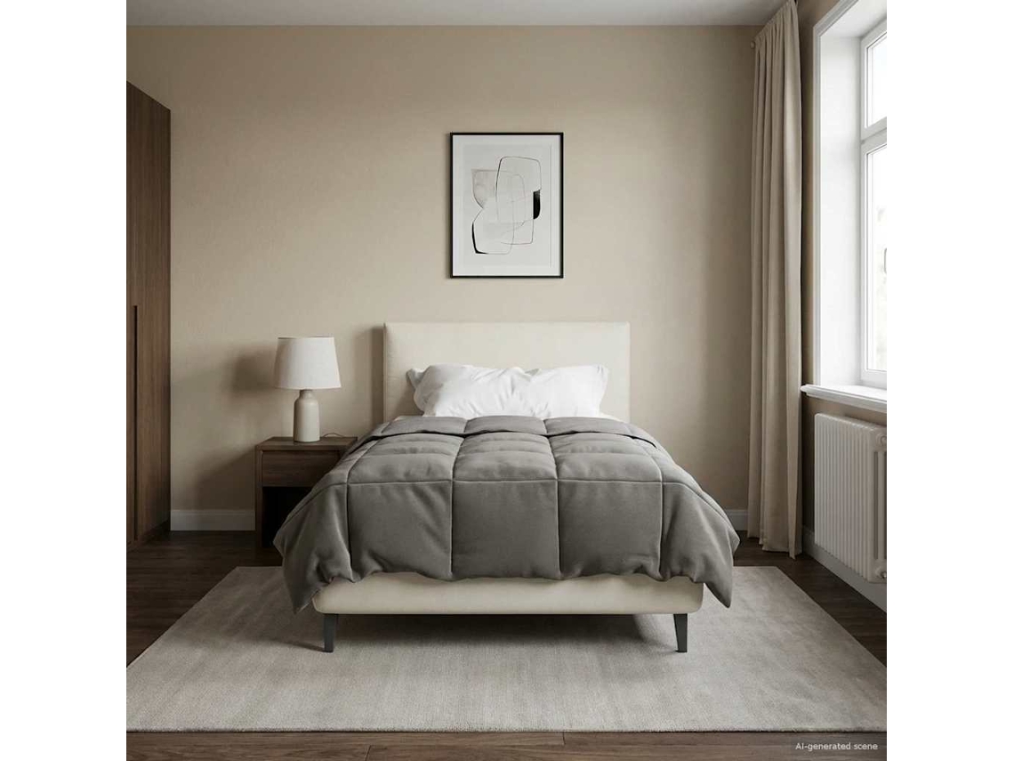 Vidaxl Duvet De Ano Inteiro 140 X 200 Cm 4 Estações Cinzento-claro