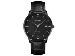 Relógio De Quartzo Casual Masculino Skmei 1801 Com Calendário (dourado E Branco)