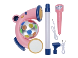 Mali microfone Infantil com Suporte Amplificação de Som Karaoke Machine para Crianças