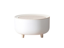 Lixo de mesa mini para mesa de trabalho com tampa de pressão material PP para sala de estar escritório