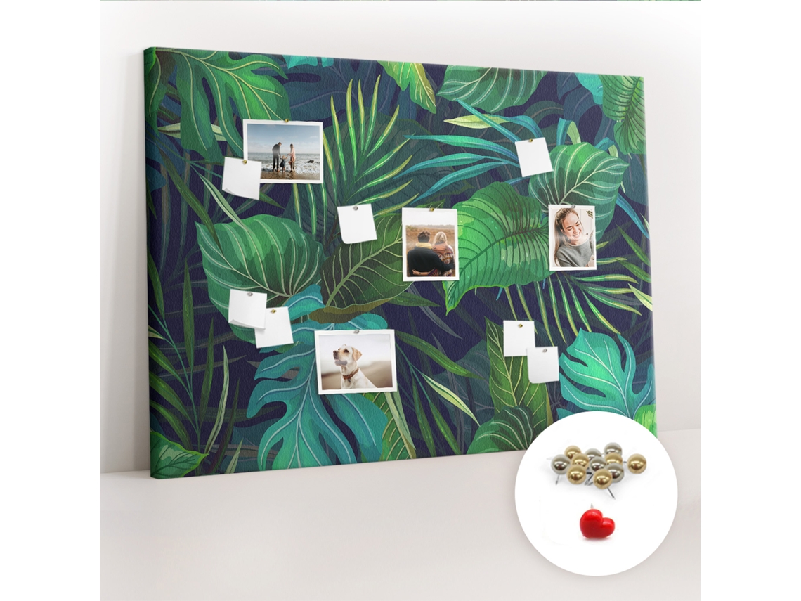 Quadro De Cortiça Folhas Exóticas Para O Escritório Espelharte (140x100 Cm)