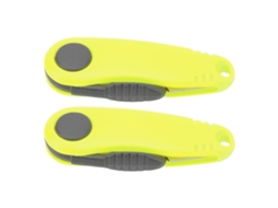 Tesoura de Linha Nova Line para Badminton e Pesca, Portátil, Amarelo Fluorescente, 2 unidades