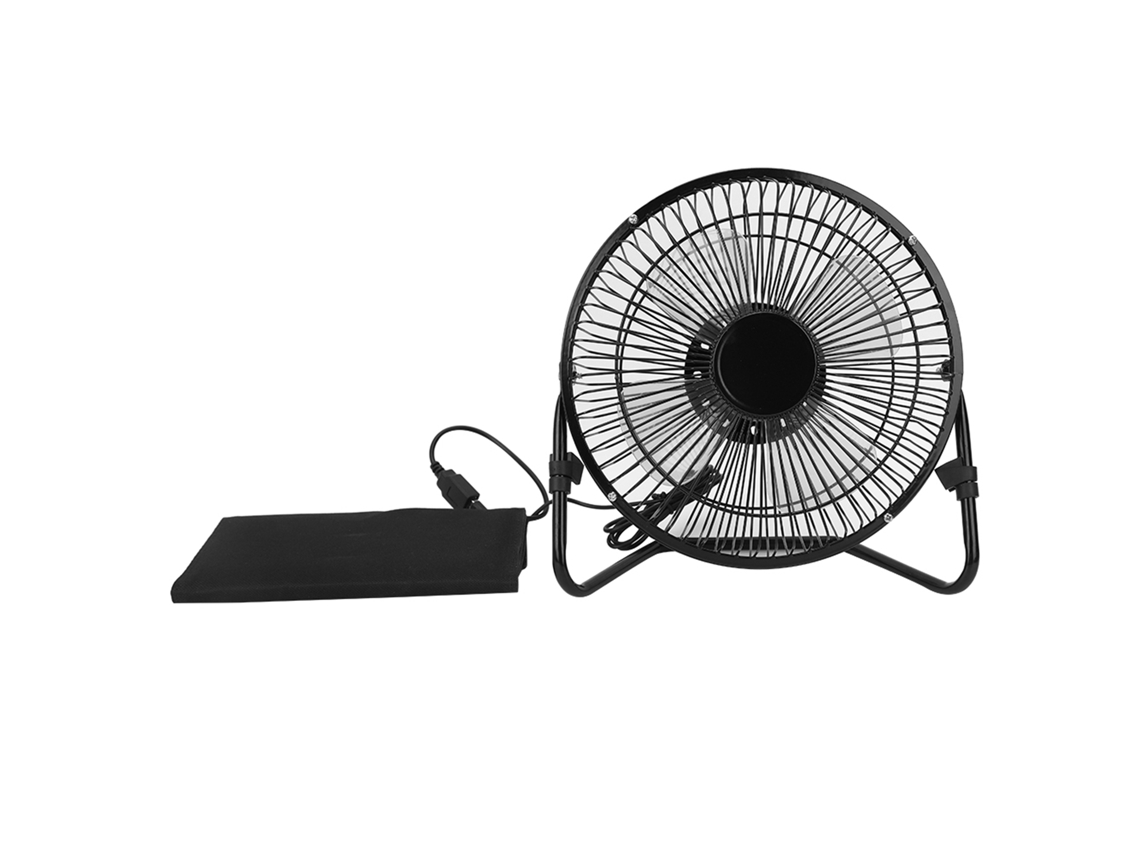 Ventilador Solar Portátil Usb 8w com Carregador de Celular