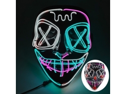 Máscara De Purga De Led Neon Para Halloween, Máscaras Para Festa De Máscaras, Luz Que Brilha No Escuro, Máscaras Engraçadas, Acessórios Para Fantasias