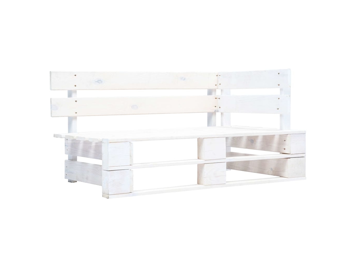 Maison Exclusive - Sofá De Canto Em Paletes P/ Jardim Pinho Impregnado A Branco