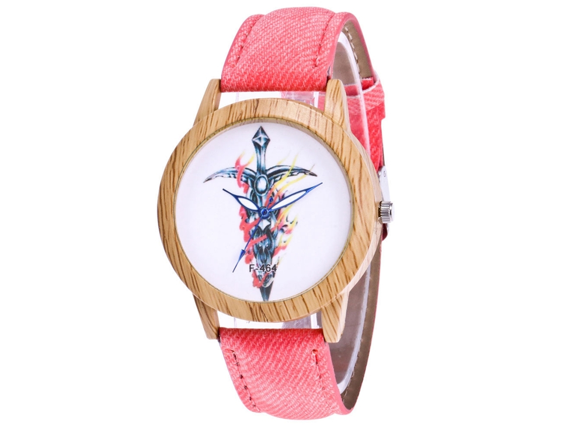 Reloj De Pulsera Analógico De Cuarzo Con Correa De Pu Para Mujeres Zhoulianfa Rosado