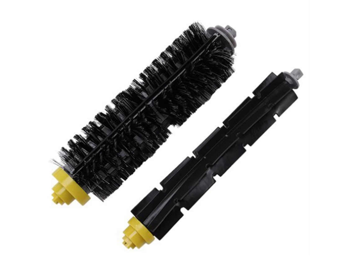 Compatível para Irobot Roomba Série 600, 610 620 625 630 650 660 Cerdas e batedor flexível Kit de filtros de escova de 3 braços 2 peças