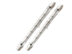 Lurelia Pacote com 5 Lâmpadas Halógenas Lineares R7s 500w 118mm, Reguláveis, Sem Fita Adesiva