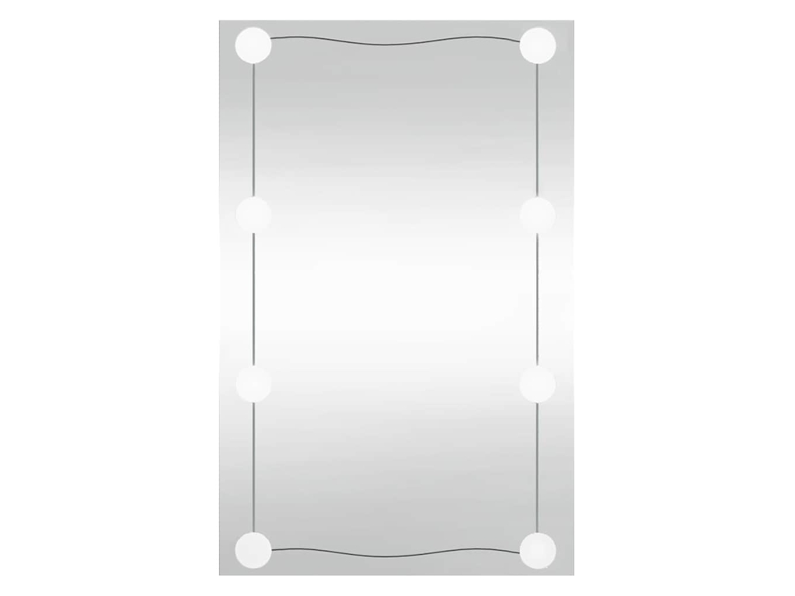 Wall Mirror With Led Light, Wall Mirrors With Led Lights Vidaxl Prateado Vidro (50 X 80 Cm)
