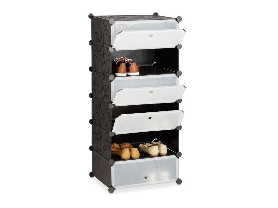 Sapateira Modular De Plástico Com 6 Compartimentos