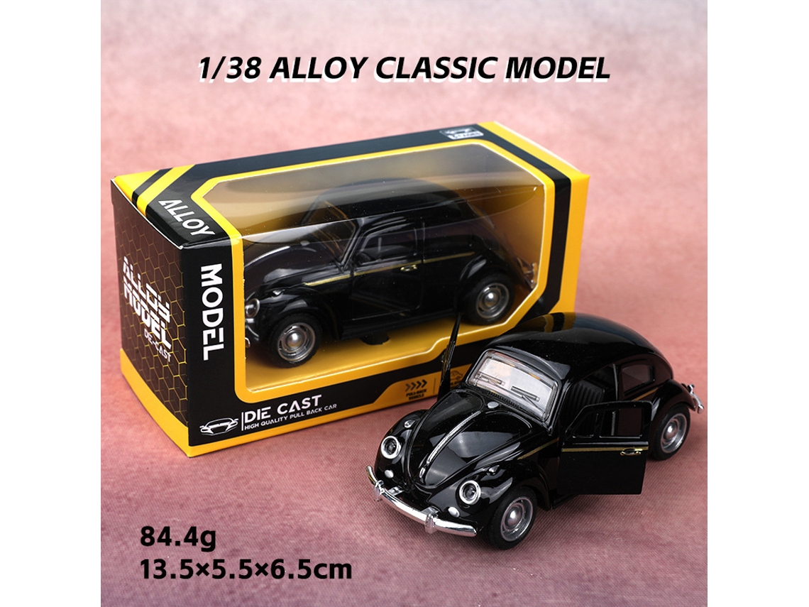 Miniatura de Carro Clássico Retrô em Liga Metálica na Escala 1/38, Brinquedo Realista para Crianças. MDUG