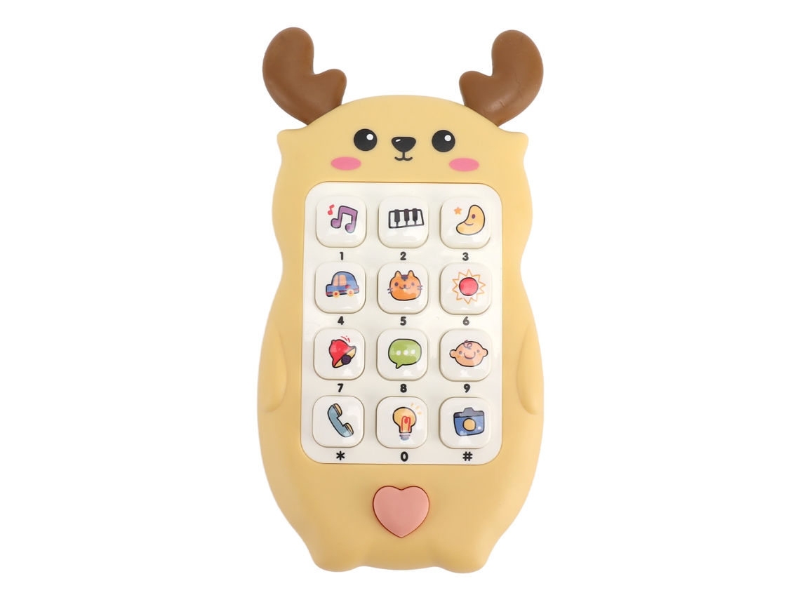 Mali brinquedo Celular Bebê Interativo com Música Luzes Educativo Precoce Amarelo