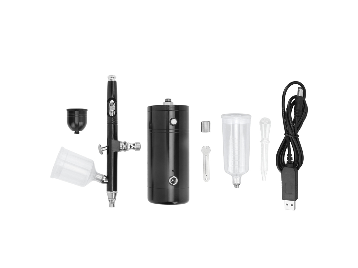 Kit de aerógrafo portátil recarregável sem fio para manicure, decoração de bolos e projetos DIY.